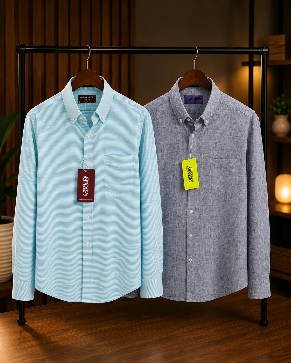 export shirt 100% cotton 2ps combo